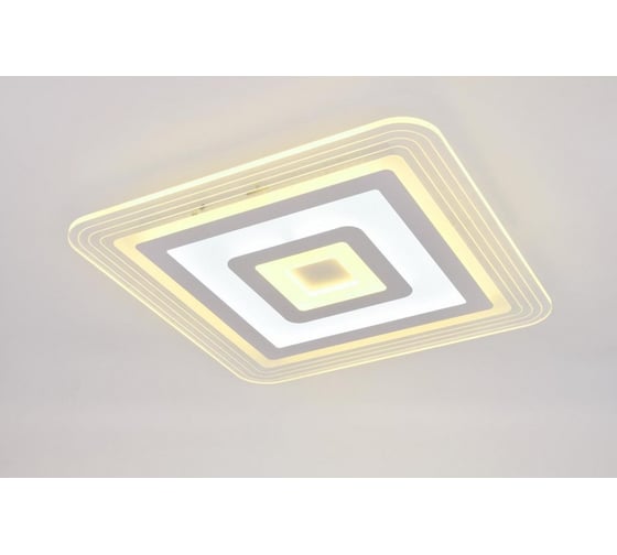 Люстра BayerLux с ПДУ 74662/1 LED 50Вт 3000-6000К диммер бело-прозрачный 50х50х5 см 5073796