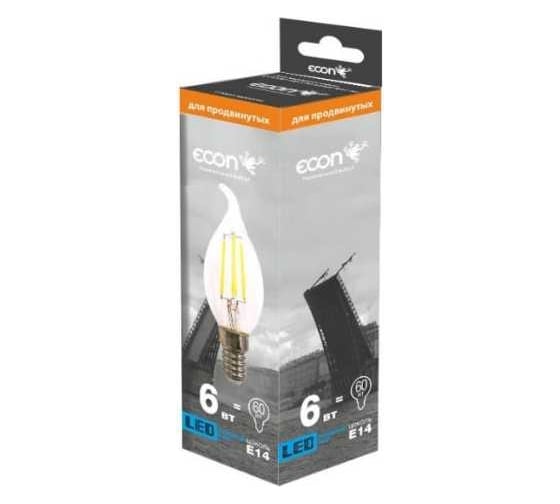 Светодиодная лампа ECON, LED CNT 6Вт E14 4200K B35 FIL 926110
