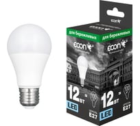 Светодиодная лампа ECON LED A 12Вт E27 6500K A60 ES 7112022