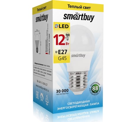 Лампа Smartbuy LED SBL-G45-12-30K-E27