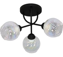 Светильник потолочный ЭЛЕТЕХ Вита 131 черн.муар.(плафон 8334) НПБ 01-3x60-193 Е27 1005405396