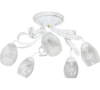 Светильник потолочный ЭЛЕТЕХ Лилия 151 бел./зол. (Плафон 0013) НПБ 01-5x60-107 Е27 1005405405