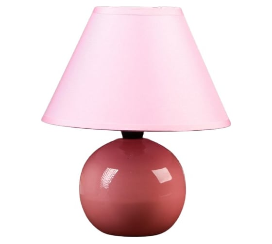 Настольная лампа RISALUX "Яблочко", 25 см, 220V, розовая 740020