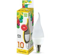 Лампа светодиодная ASD LED-СВЕЧА НА ВЕТРУ-std 10Вт 230В Е14 3000К 900Лм 4690612024615 00-00250303