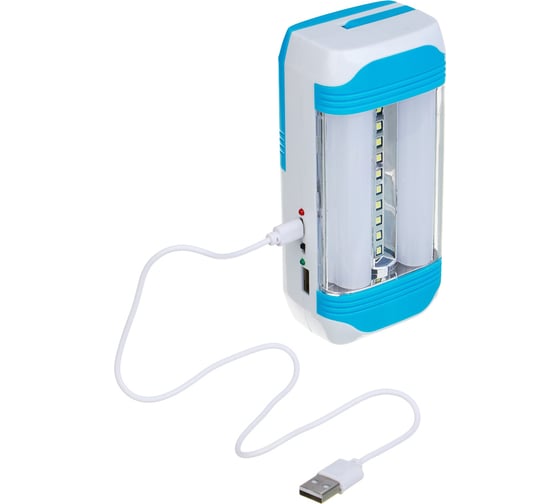 Фонарь-светильник ЕРМАК LED, 2 режима, 800 мАч, USB, пластик, 77х55х152 мм 198-083