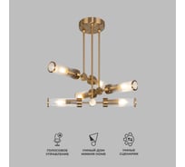 Потолочный светильник Eurosvet со стеклянными плафонами 60166/6 Oriens латунь a068071