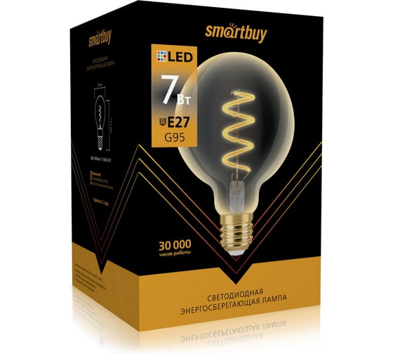 Лампа Smartbuy LED ART SBL-G95Art-7-30K-E27 1