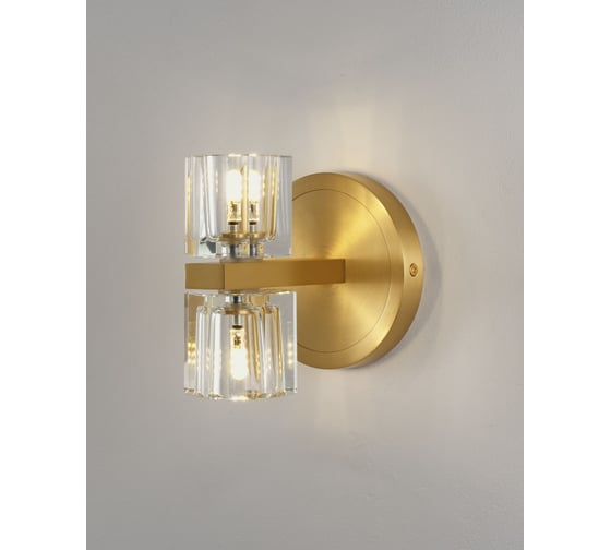 Светильник настенный Moderli Brass, латунь, прозрачный V11016-2W