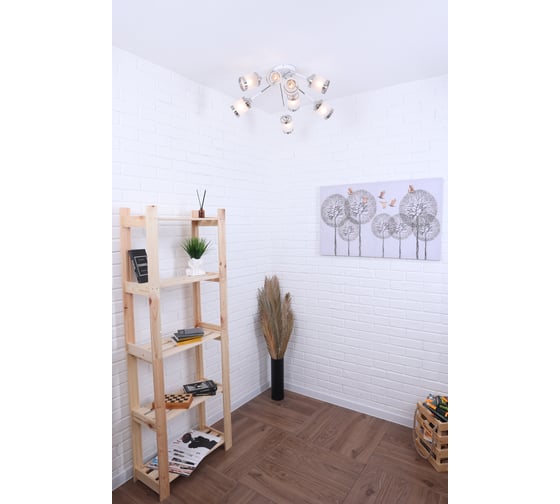 Люстра потолочная Schaffner Bolso 23900-8, LED, цвет хром/белый. Освещение до 30 кв.м, мощность 480 Вт Bolso 23900-8 WH+CR