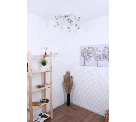 Люстра потолочная Schaffner Bolso 23900-8, LED, цвет хром/белый. Освещение до 30 кв.м, мощность 480 Вт Bolso 23900-8 WH+CR
