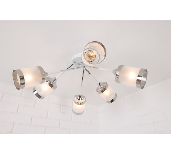 Люстра Schaffner Bolso 6xE27/60W Bolso 23900-6 WH+CR 1