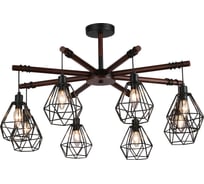 Люстра Rivoli 2051308 Ianta P8 черный/темное дерево 8хE14 40W 12 Б0047477