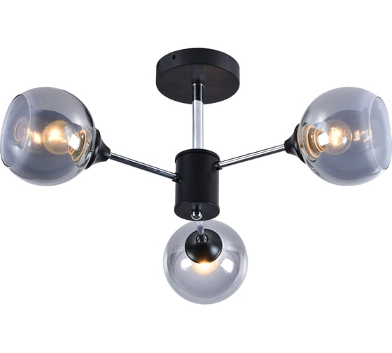 Люстра Rivoli 9020303 Karoline P3 черный/хром 3хE27 60W 64 Б0049189