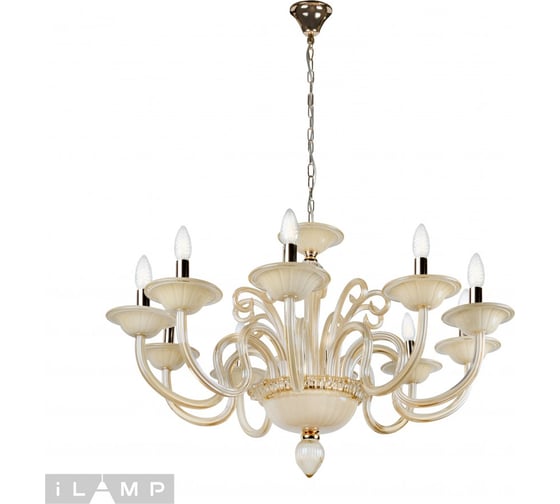 Подвесная люстра iLAMP Classic P2318-10GD