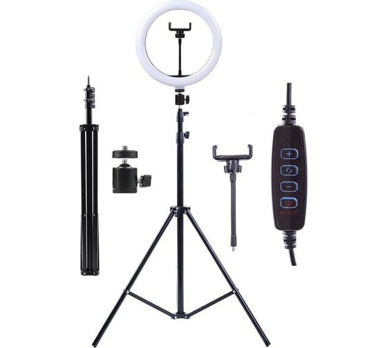 Кольцевой свет Camelion KD-810F C02 LED 10 Вт, подставка для смартфона 13010