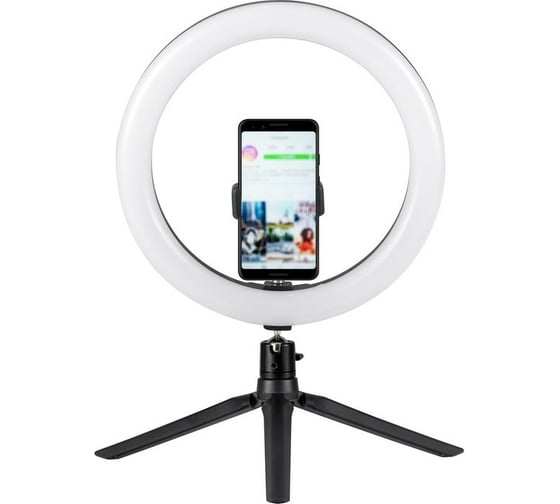 Кольцевой свет Camelion KD-849  C02 LED 10 Вт, подставка для смартфона, на треноге 13012