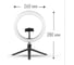 Кольцевой свет Camelion KD-849 C02 LED 10 Вт, подставка для смартфона, на треноге 13012 3
