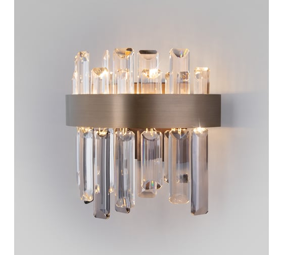 Настенный светодиодный светильник Bogate's с хрусталем 418/1 Sparkle бронза a067819