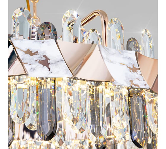 Подвесной светодиодный светильник Bogate's с хрусталем 419/1 Jewel золото a067820