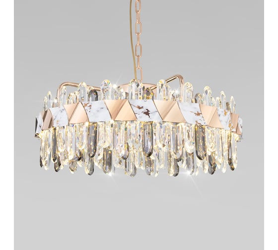 Подвесной светодиодный светильник Bogate's с хрусталем 419/1 Jewel золото a067820