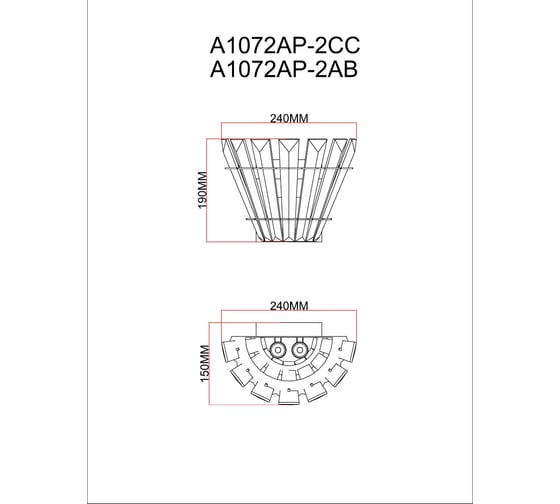 Настенный светильник ARTE LAMP FLORIZEL A1072AP-2CC