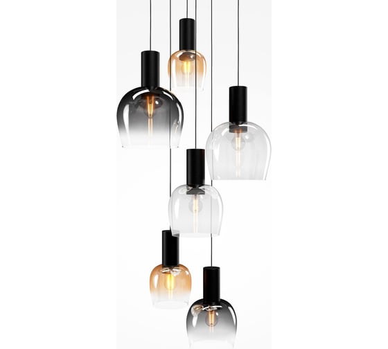 Подвесной светильник MAYTONI Smart Casual 6xE27x40W Черный MOD414PL-06B