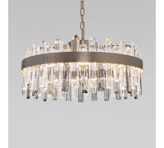 Подвесной светодиодный светильник Bogate's с хрусталем 417/1 Sparkle бронза a067818