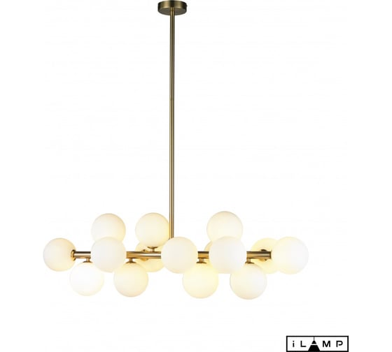 Подвесная люстра iLAMP GOLDEN 8516P/L BR-WH 1