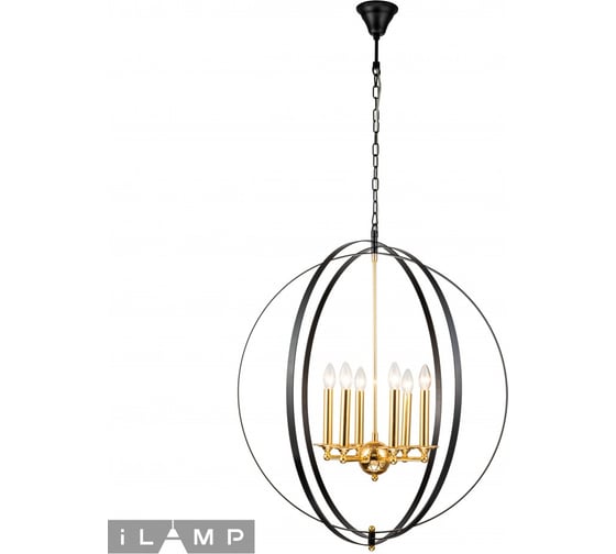 Подвесная люстра iLAMP Element 9977-800 GL+BK 1
