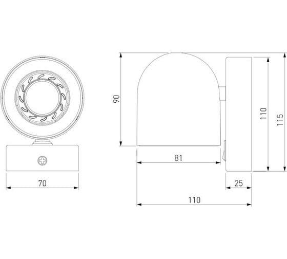 Настенный светильник Elektrostandard Ogma GU10 SW чёрный MRL 1009 a047871
