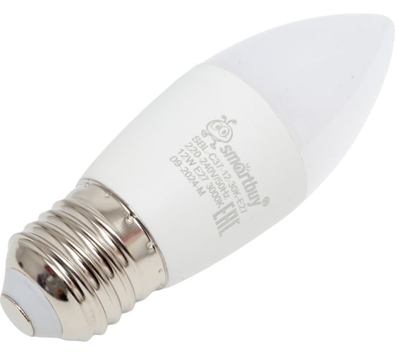 Лампа Smartbuy LED SBL-C37-12-30K-E27