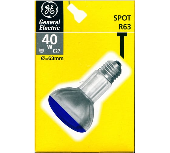 Рефлекторная лампа General Electric GE 40R63/B/E27-25 91530