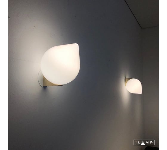 Настенный светильник iLAMP CENTO 9572W/1-D300 BR-WH