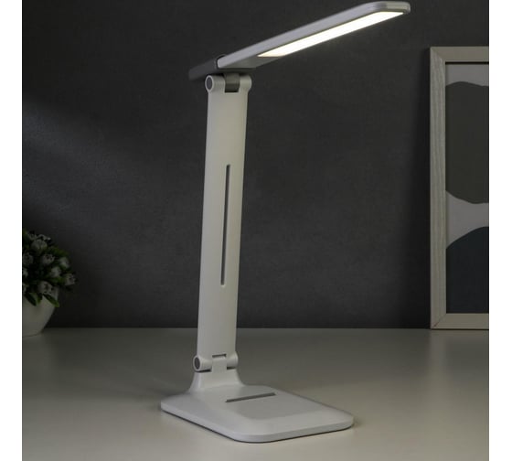 Настольная сенсорная лампа RISALUX 16111/1 LED 4Вт USB АКБ 3000/6000К белый 12х29х31,5 см 5091635