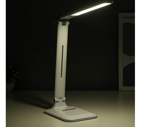 Настольная сенсорная лампа RISALUX 16111/1 LED 4Вт USB АКБ 3000/6000К белый 12х29х31,5 см 5091635