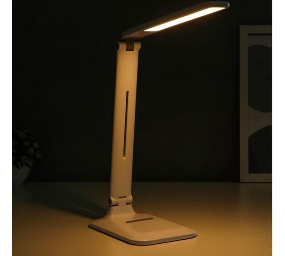 Настольная сенсорная лампа RISALUX 16111/1 LED 4Вт USB АКБ 3000/6000К белый 12х29х31,5 см 5091635