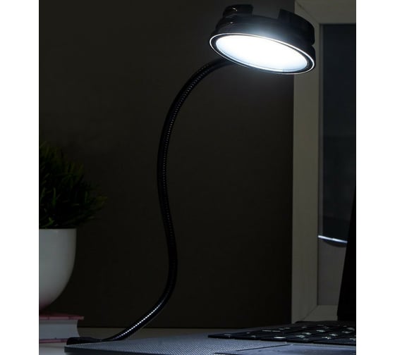 Светильник RISALUX 16040/1 LED 0,5Вт USB черный 6х6х2 см 5091549