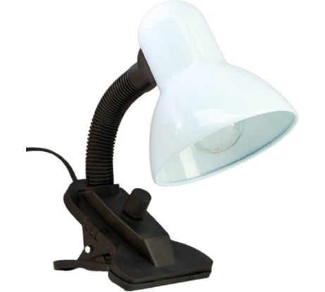 Настольная лампа RISALUX Е27, светорегулятор, на зажиме 220В белая 26х13х11 3723905
