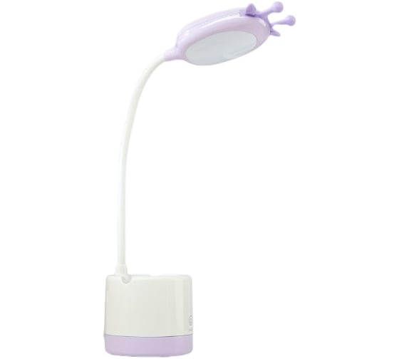 Настольная лампа RISALUX 16087/1 LED 3Вт USB АКБ бело-сиреневый 8,5х8,5х46,5 см 5091594