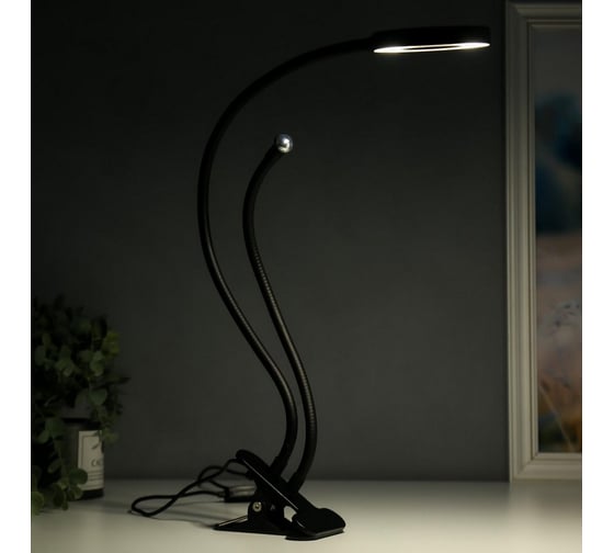 Настольная лампа RISALUX 16283/1 LED USB черный 11х9х67 см 5362078