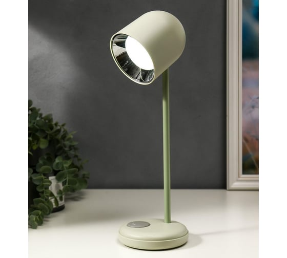 Настольная лампа RISALUX 16045/1WT LED 4Вт 3 режима АКБ USB белый 10,5х10,5х34,5 см 5097742