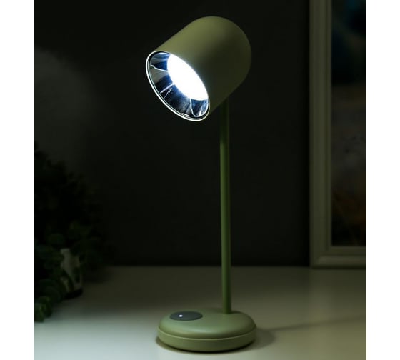Настольная лампа RISALUX 16045/1WT LED 4Вт 3 режима АКБ USB белый 10,5х10,5х34,5 см 5097742