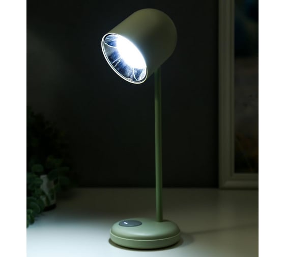 Настольная лампа RISALUX 16045/1WT LED 4Вт 3 режима АКБ USB белый 10,5х10,5х34,5 см 5097742