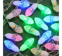 Гирлянда электрическая Сноубум насадка "Новогодняя луковица" 5м, 20LED, мульти, 8 режимов, ПВХ проз, 220В 381-316
