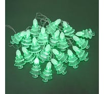 Гирлянда электрическая Сноубум насадка "Новогодняя елочка" 5м, 20LED, зеленый, постоянное свечение, ПВХ проз, 220В 381-317