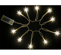 Светодиодная гирлянда Perfeo Снежинка 10LED, стекло, 1.5м, 2хАА 30013105