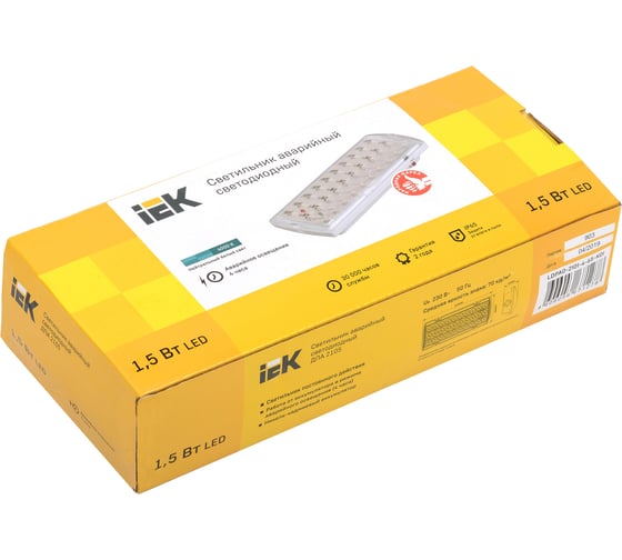 Аварийный светильник IEK ДПА 2105, постоянного действия, 4ч, IP65 LDPA0-2101-4-65-K01