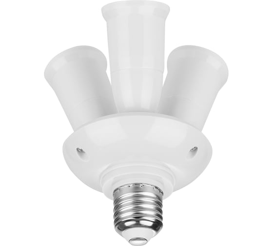 Переходник узкий TDM ELECTRIC Е27-3хЕ27, белый, SQ0335-1019