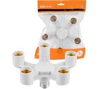 Переходник TDM ELECTRIC Е27-5хЕ27, белый, SQ0335-1022