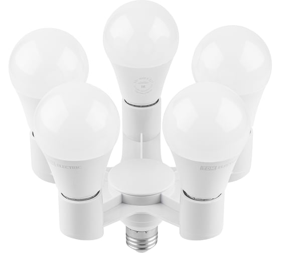 Переходник TDM ELECTRIC Е27-5хЕ27, белый, SQ0335-1022